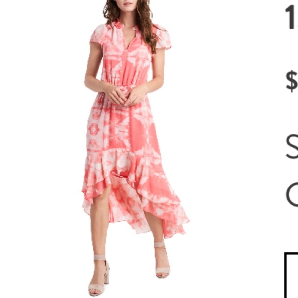 Nordstrom 1. State 1.state high low tie dye dress small cactus bud